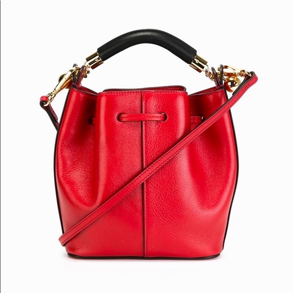 Chloe Gala Small Leather Bucket Bag Crossbody - Picture 8 of 8